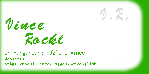 vince rockl business card